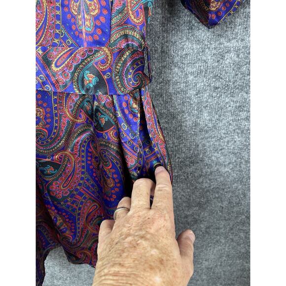 1990s Y2K Frederick's of Hollywood Silk Kimono Style Robe, Hong Kong, Size M - Picture 8 of 8